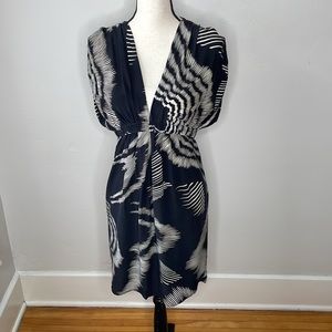 Black Halo Silk printed dress